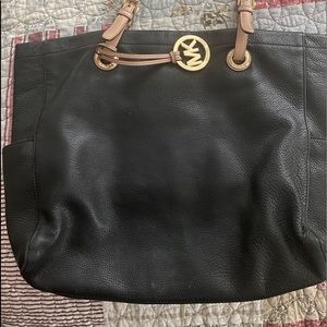 Michael Kors Black Tota. Soft black leather.